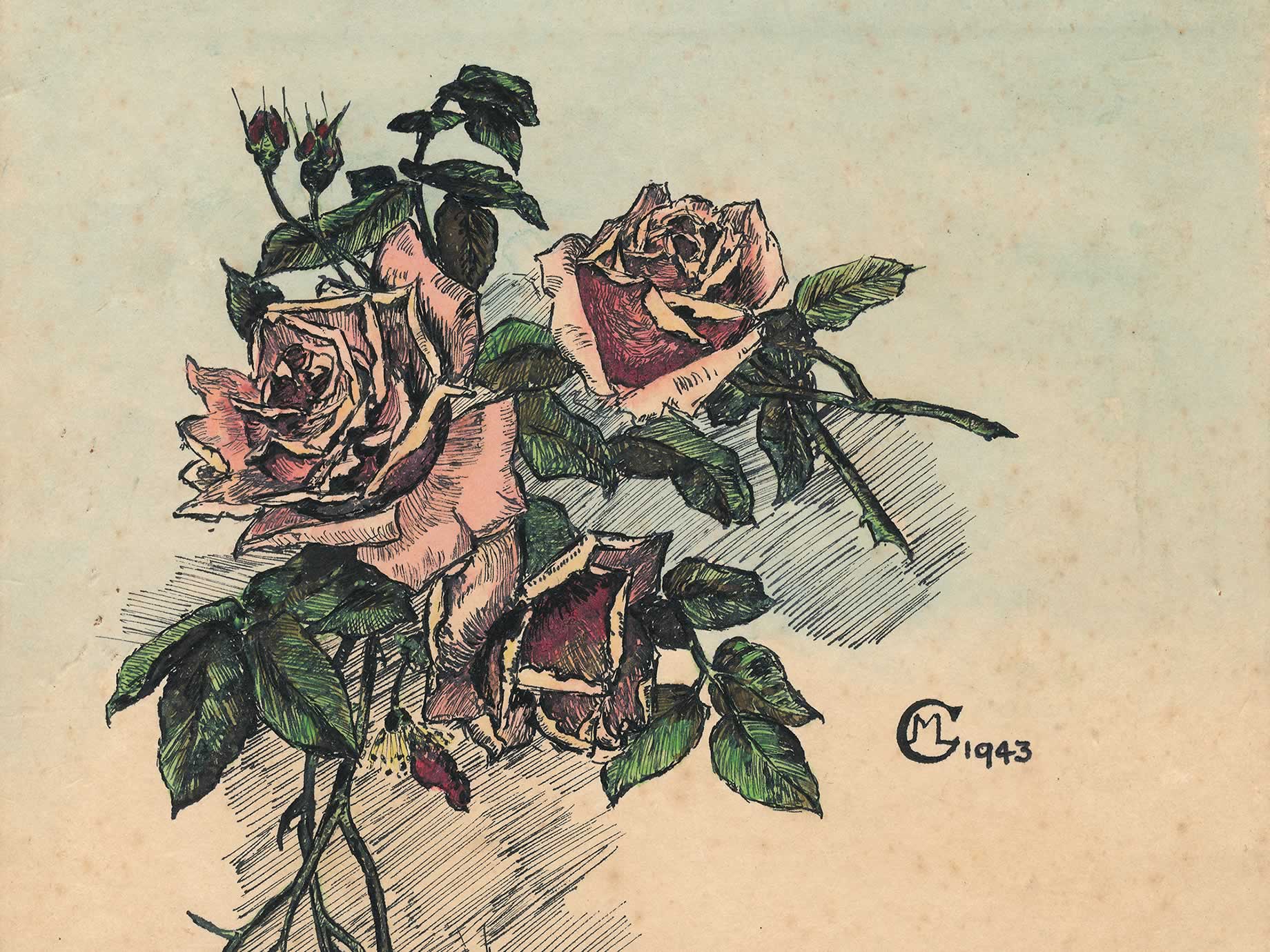 Ein Beispiel von Megs sch&ouml;nen Kunstwerken, 1943