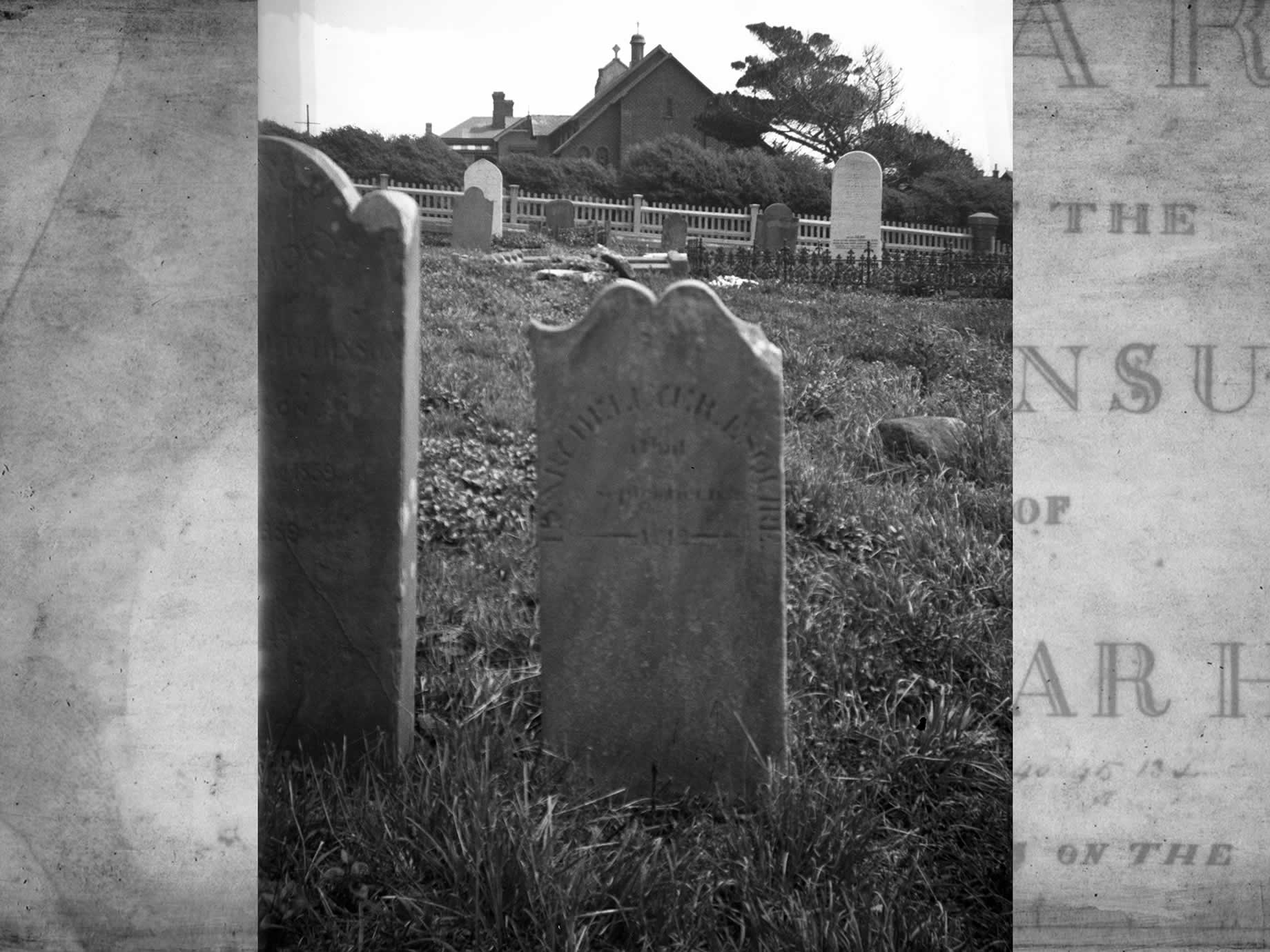 Pierres tombales au cimetière de Stanley